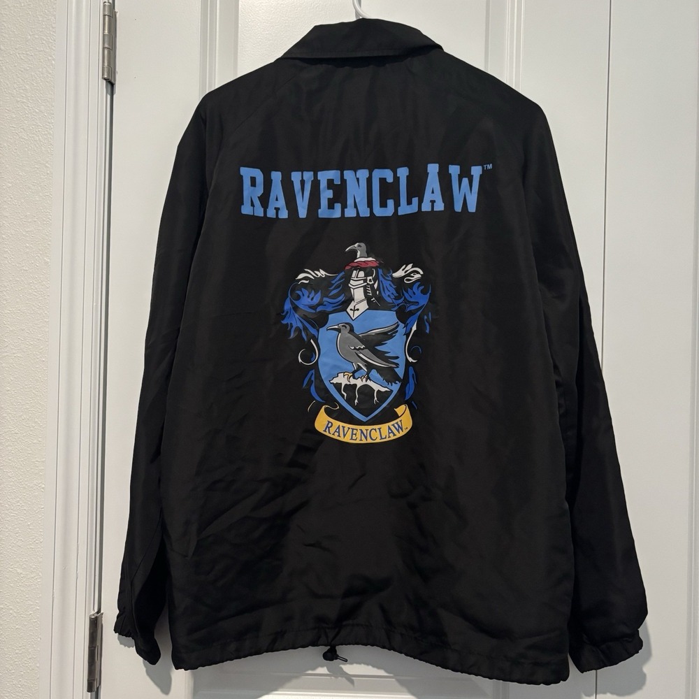 Harry Potter Windbreaker Jacket Size‎ Small Hogwarts Ravenclaw Black